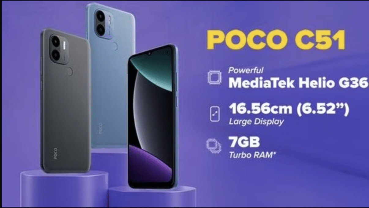 Le POCO C51 est le nouveau smartphone à 100 avec un écran 120 Hz et