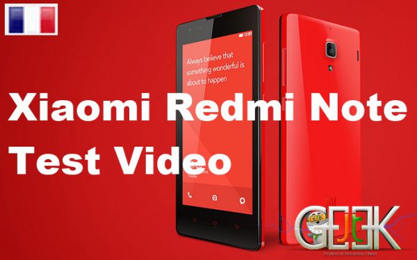 Xiaomi Redmi Note WCDMA Test Video Par GLG