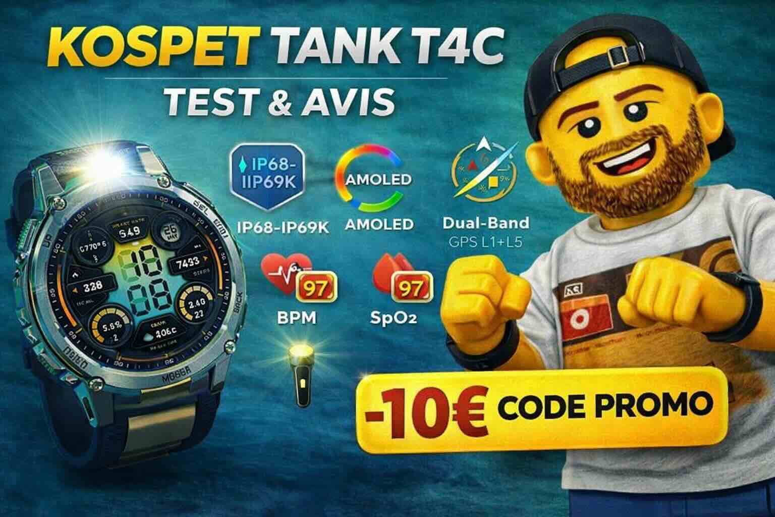 10€ de réduction sur la kospet tank t4c : m4c
