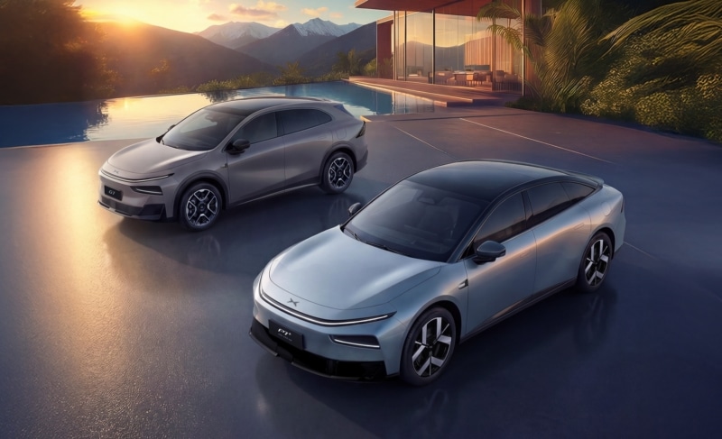 2026 xpeng p7+ (right) and new g7 erev (left)