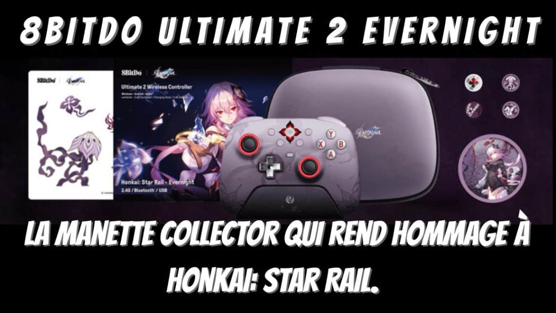 8bitdo ultimate 2 evernight , la manette collector qui rend hommage à honkai,star rail.