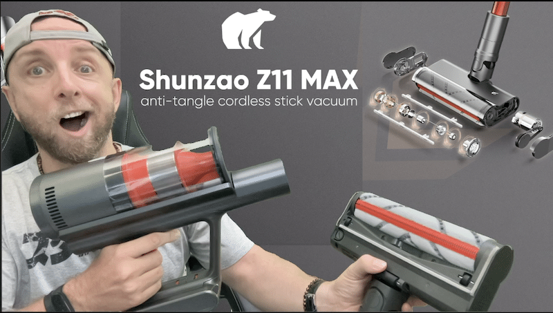 aspirateur balai sans fil anti enchevêtremen vraiment innovant,le shunzao z11 max surprend !