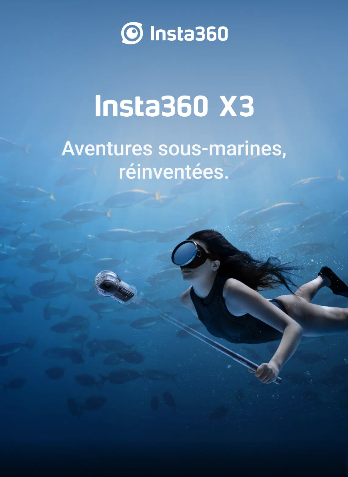 boitier plongé invisible insta360 x3