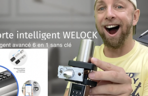 cylindre de serrure de porte électronique intelligent welock avec clavier ,clef,rfid,invté et bt