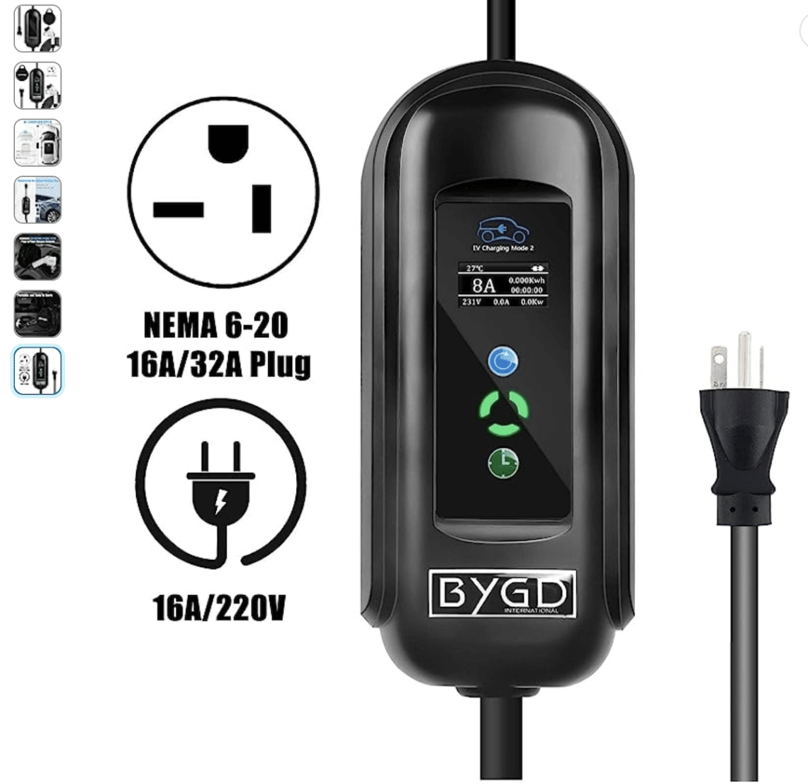 câble de charge ev portable nddi pour voitures électriques