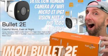 camera ip imou bullet 2e avec vision de nuit ip intelligent, 2 projecteurs et detection humain
