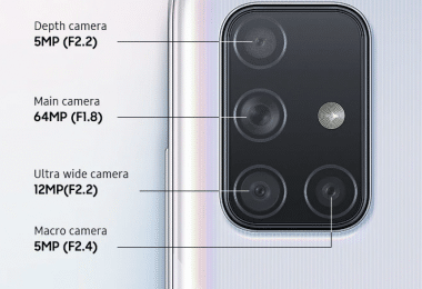 Caméra Samsung A71