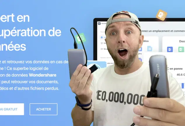 ce superbe logiciel peut recuperer et retrouver vos documents, photos, vidéos et d'autres, recoverit