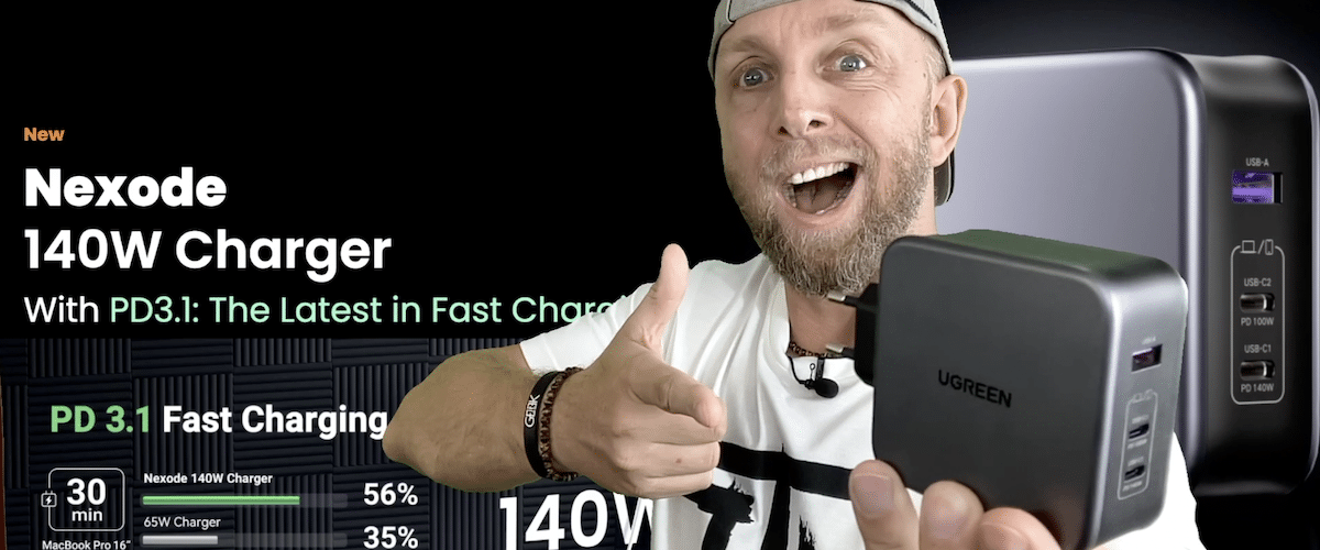 cette vidéo traite de ce chargeur hyper charge rapide ugreen nexode 140w qui remplace tous tes chargeurs avec 3 ports pour macbook, smartphone et tablettes
