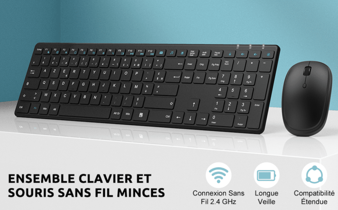combiné clavier souris sans fil