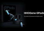 hhogene gpods wireless earbuds with light control and case,noise cancelling bluetooth earphones with immersive hi fi sound
