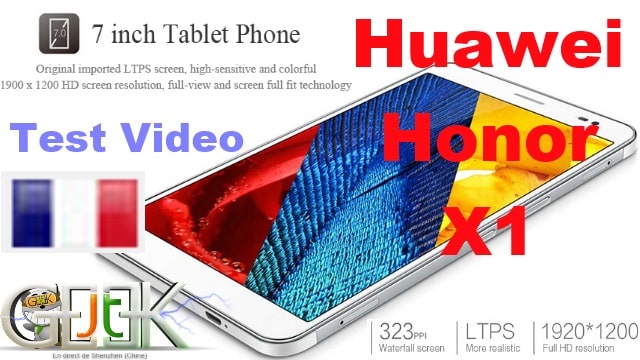 Huawei Honor X1 Test Video FR