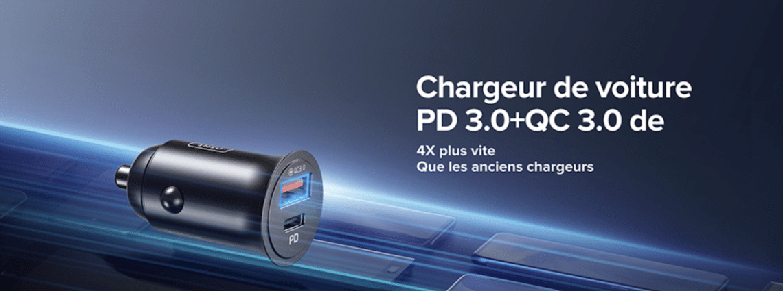 iniu allume cigare usb c pd 30w charge rapide