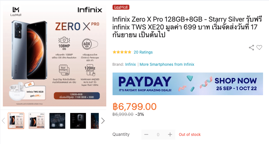 infinix zero x pro price