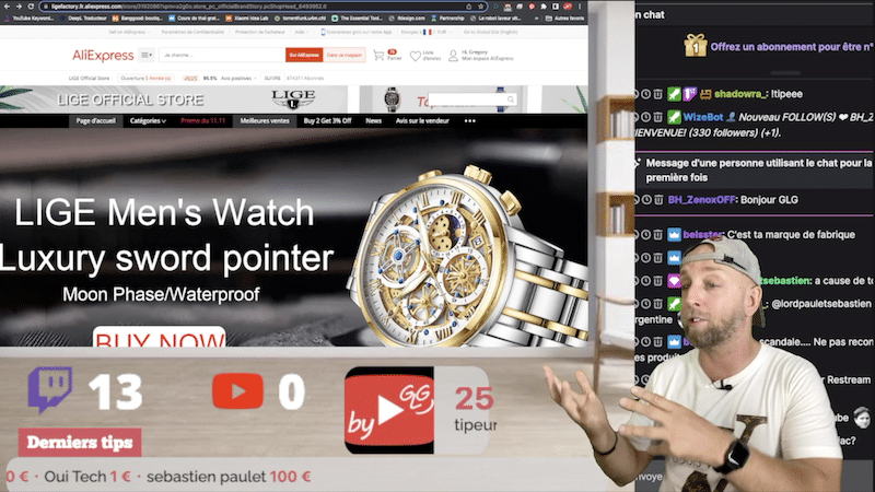 je teste la marque de montre chinoise lige official store aliexpress avec 2 montres à moins de 30€