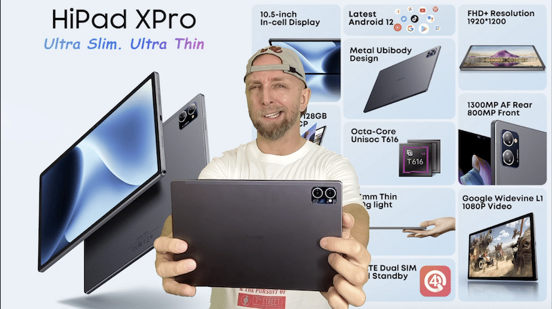 la chuwi hipad xpro 4g est ultra slim et parfaite pour le multimedia
