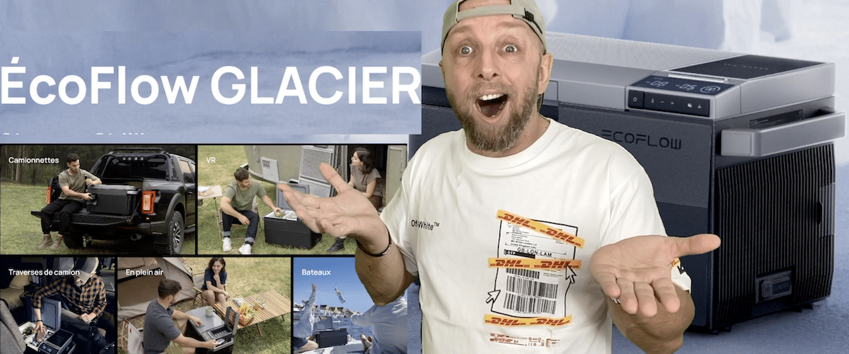 la glaciere ecoflow est autonome, solaire, fait refrigirateur, congelateur et des glacons en 12mins