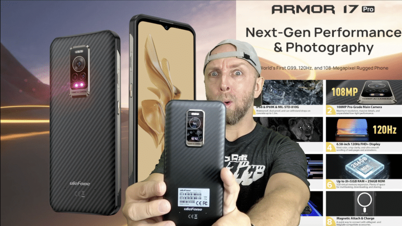 le smartphone resistant que tu vas kiffer avec ses 108mp,120hz,66w + magsafe,13+256+tf , le ulefone armor 17 pro
