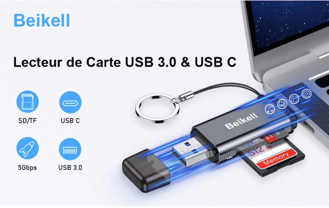 lecteur de carte sd:micro sd beikell