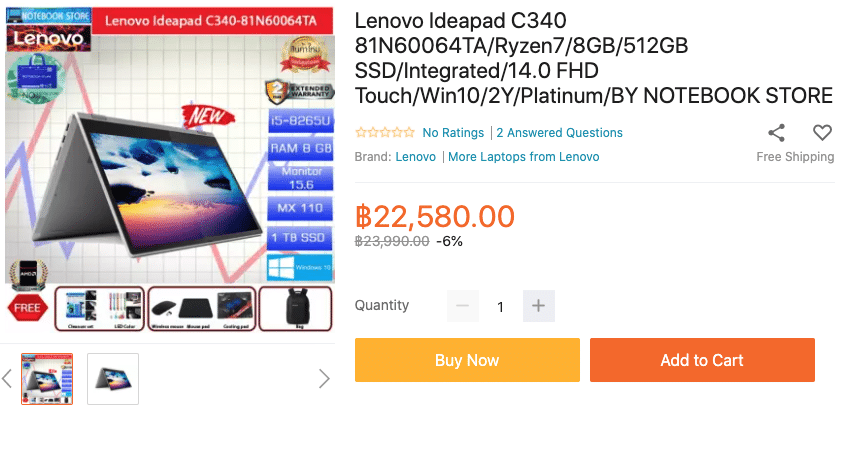 Lenovo Ideapad C340 8gb