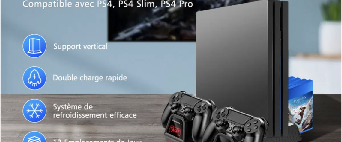 oivo support ventilateur du refroidissement pour ps4:ps4 pro:ps4 slim