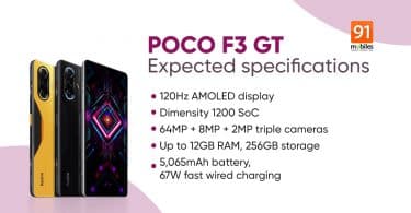 poco f3 gt expected specifications