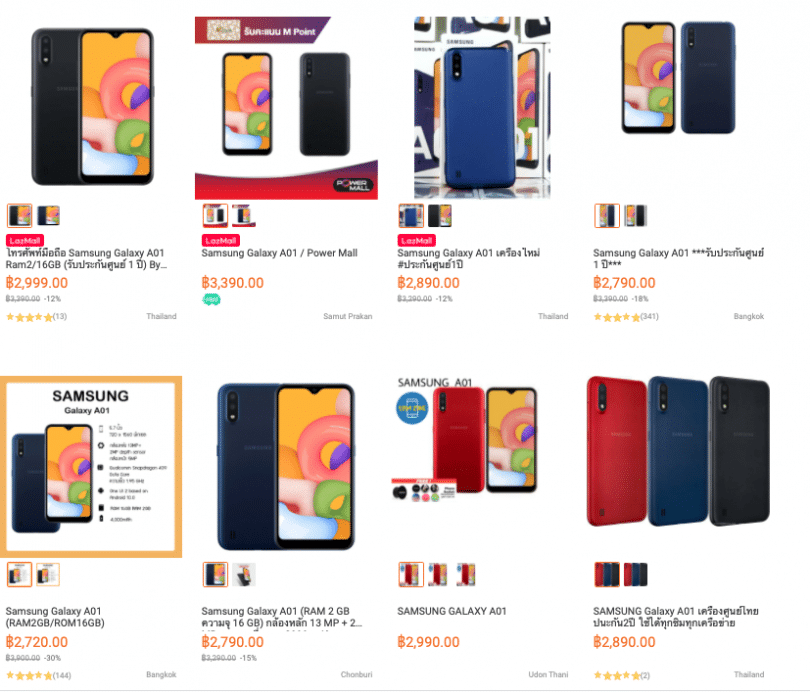 Prix Samsung Galaxy M01