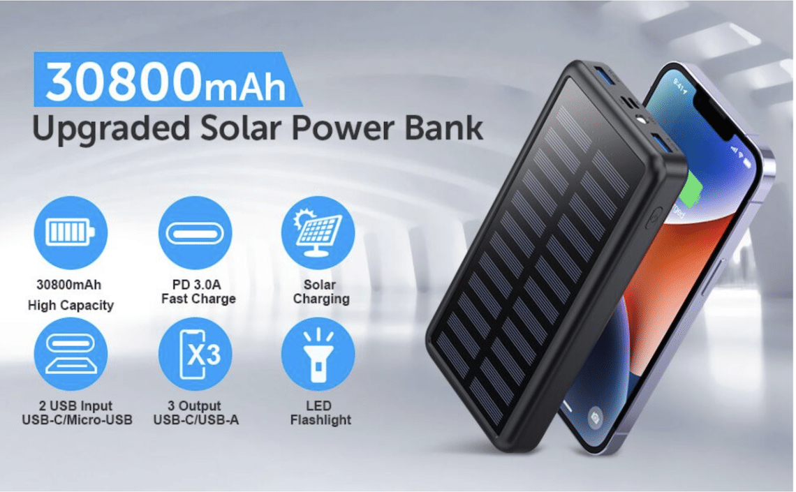 pxwaxpy batterie externe 30800mah à 30,73€ une offre imbattable pour une autonomie sans faille !