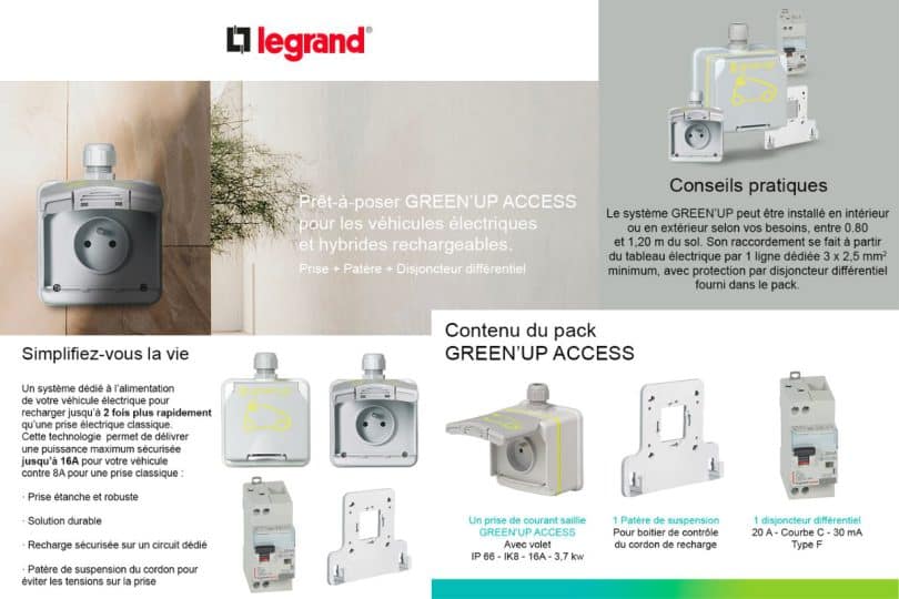 Green'up Access – La solution Legrand pour la recharge des VE dans