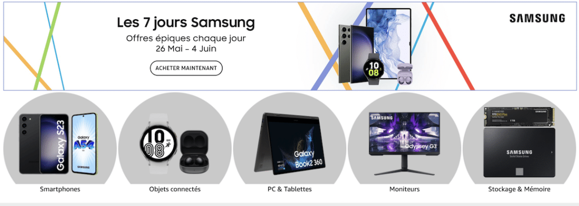 samsung days, des offres électroniques immanquables jusqu'à 19%