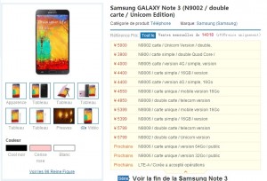 Samsung Galaxy note 3 chine