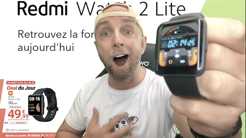 smartwatch xiaomi redmi watch 2 lite avec gps, ppg et spo2 en pormo à 49,99€ + code promos