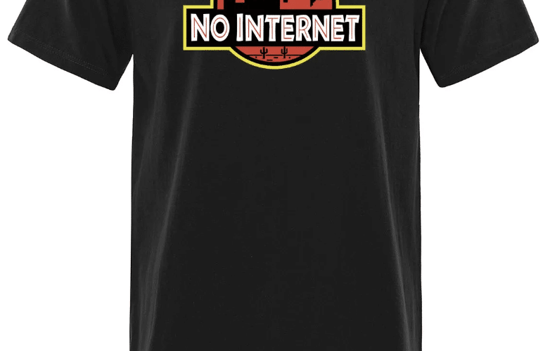 t shirt dinosaure & pas d'internet