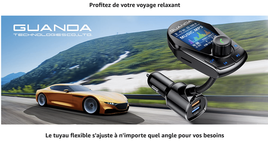 transmetteur fm bluetooth guanda allume cigare