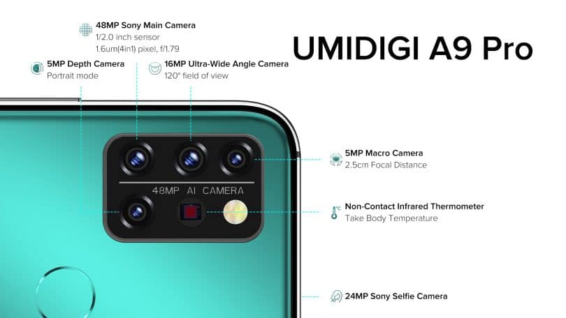 Umidigi A7s - Capteur de température - Grand écran