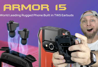 un smartphone resistant avec écouteurs intégrés, android 12 et 6600mah, le ulefone armor 15