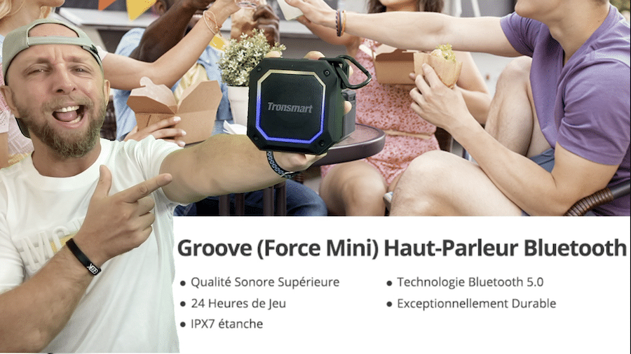 une petite enceinte bt ipx7 hd audio avec basse renforcée, tronsmart groove 2