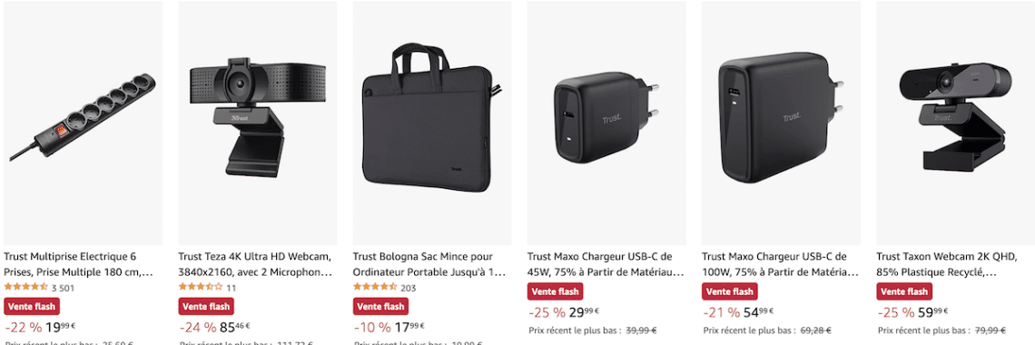 vente flash , sélection d'accessoires pc trust
