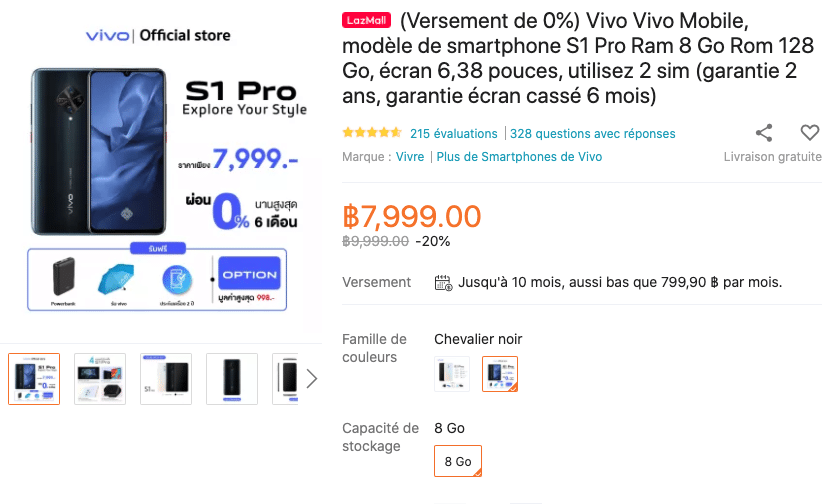 Vivo S1 Pro Prix