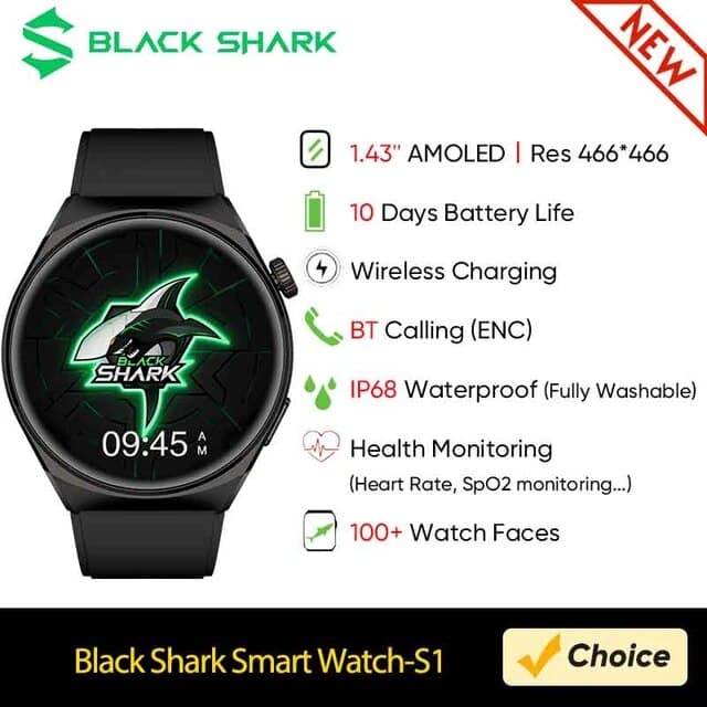 xiaomi black shark s1 smartwatch details