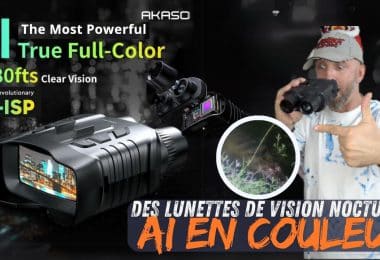 akaso seemor, des lunettes de vision nocturne ai en couleur avec 4k, zoom 16x et vision jusqu'à 1km