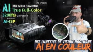 akaso seemor, des lunettes de vision nocturne ai en couleur avec 4k, zoom 16x et vision jusqu'à 1km