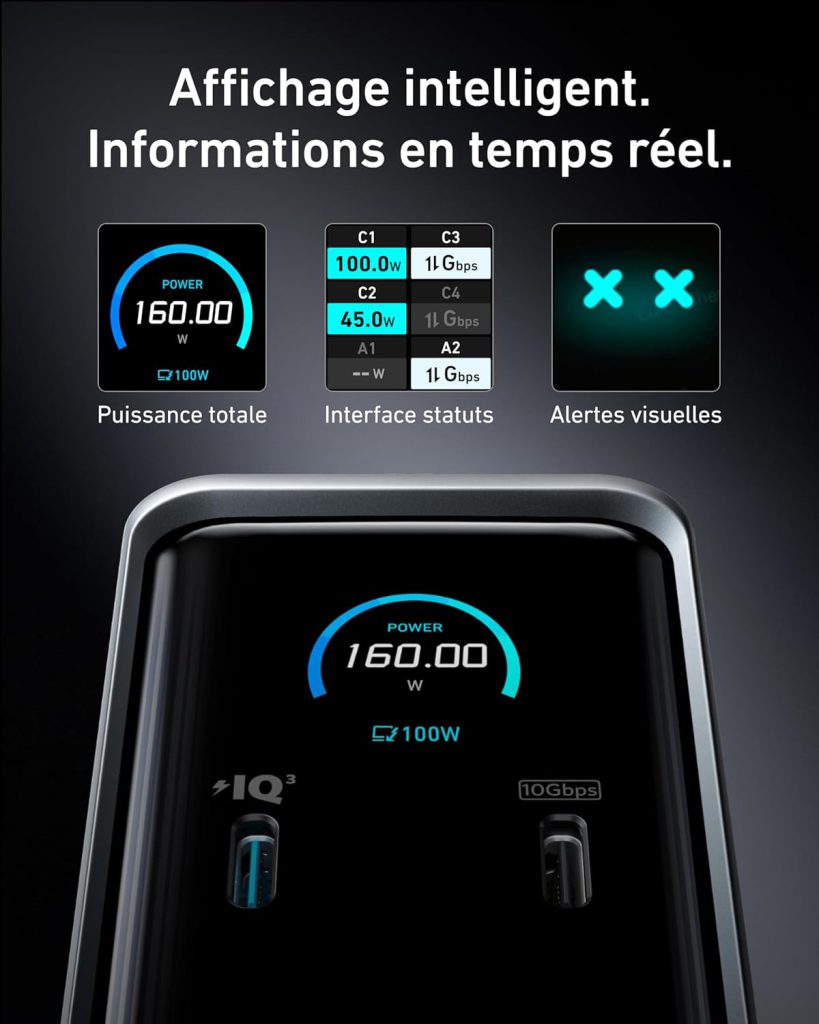 anker prime docking station 160w ecran