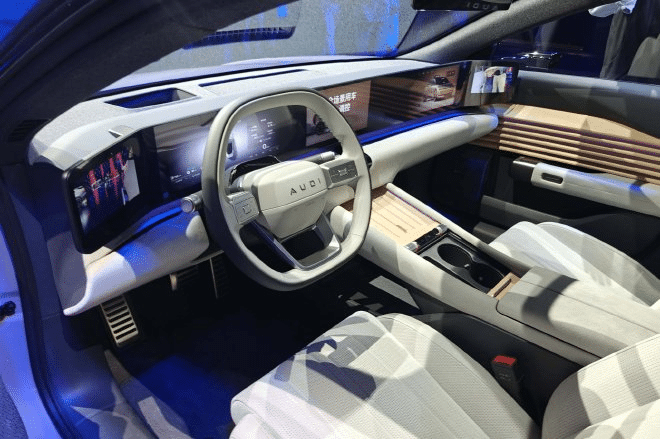 audi e5 sportback tableau de bord white