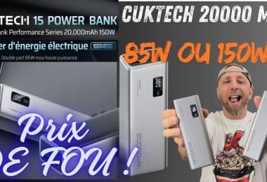 batterie cuktech 20000mah, 85w ou 150w, puissance & prix irrésistibles !