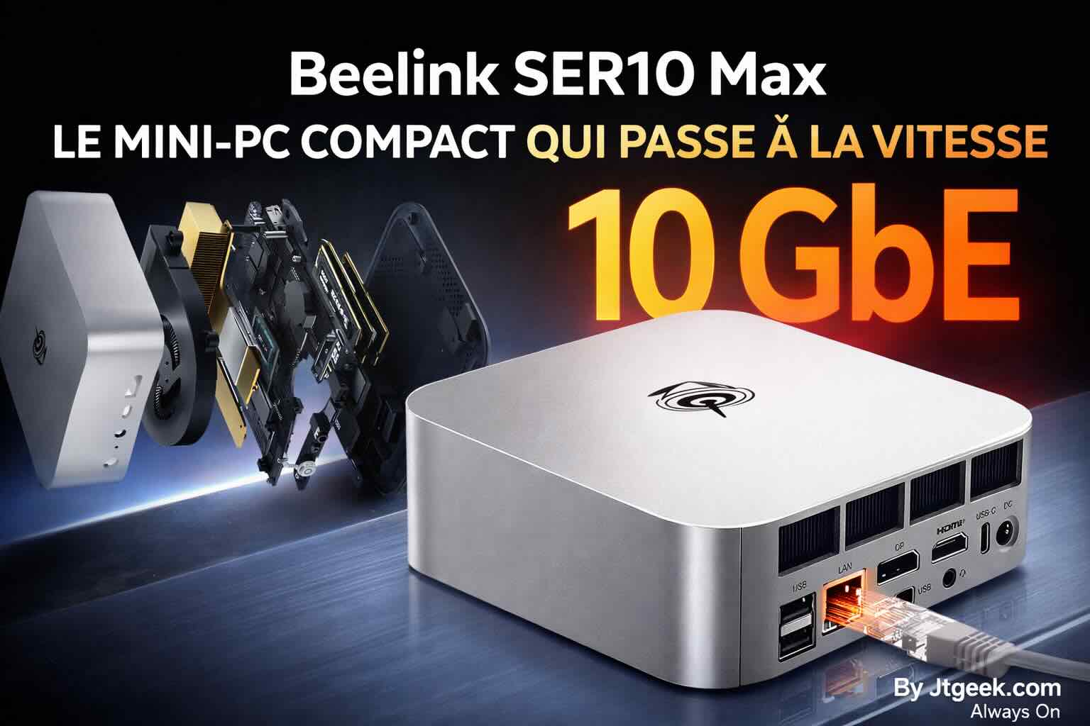 beelink ser10 max le mini pc compact qui passe à la vitesse 10 gbe
