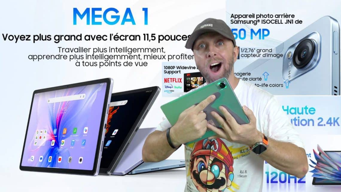 blackview mega 1 dévoilé ,ultra mince avec écran 2,4k 120hz, connexion 4g, caméra 50mp samsung, son stéréo & netflix hd!