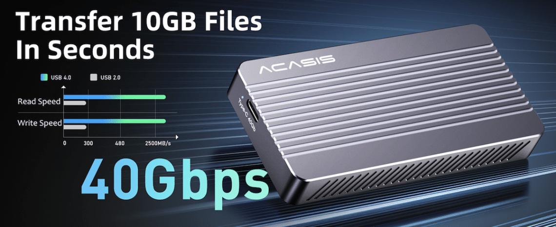 boîtier et adaptateur pour disque dur externe acasis en aluminium m.2 nvme ssd