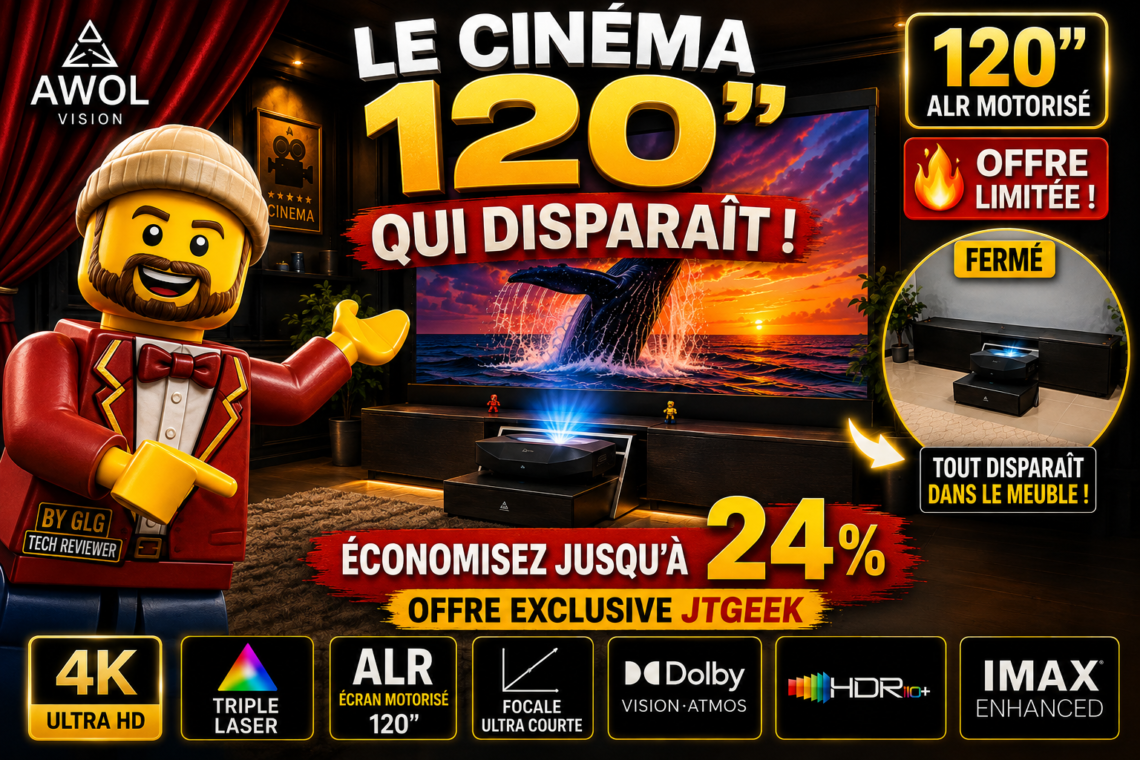 bon plan awol aetherion pro ,jusqu’à 24 % sur le home cinéma triple laser 4k