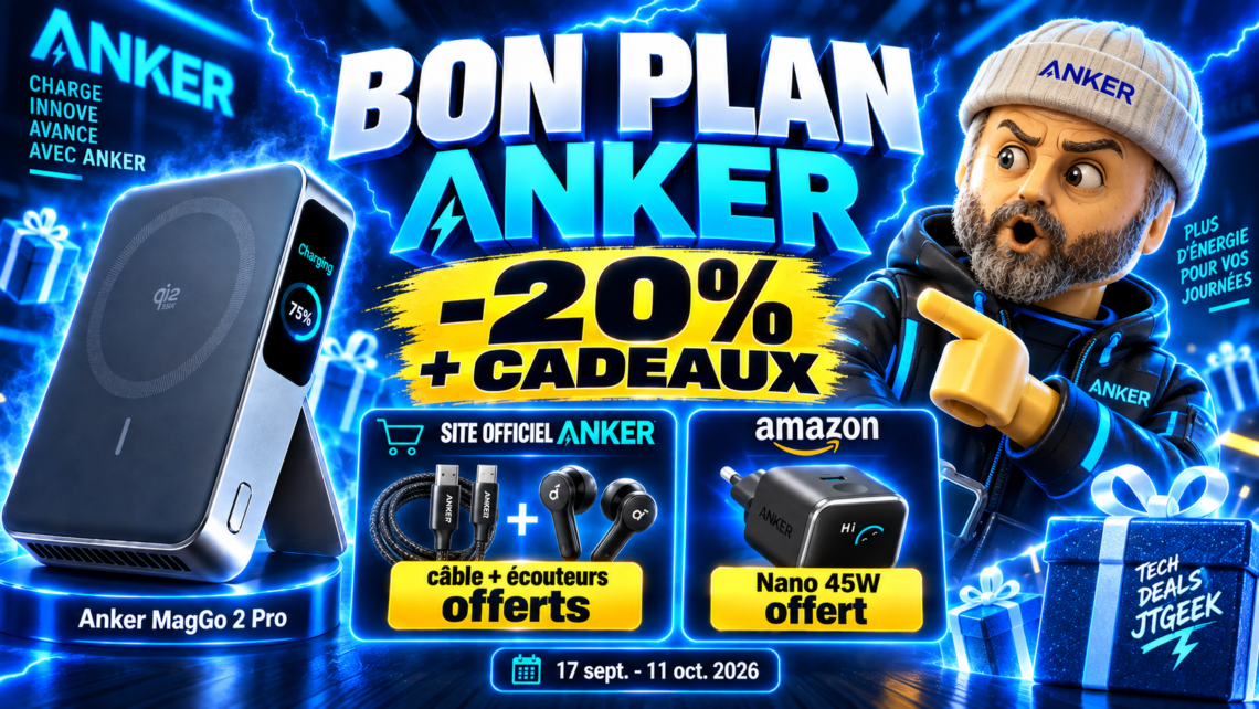 bon plan batterie smartphone anker maggo 2 pro by glge